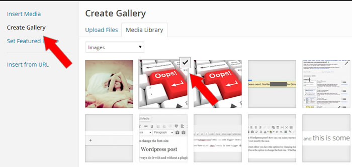 Create image gallery in WordPress